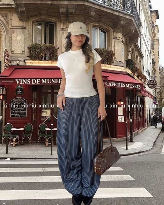 Striped Loose Trousers