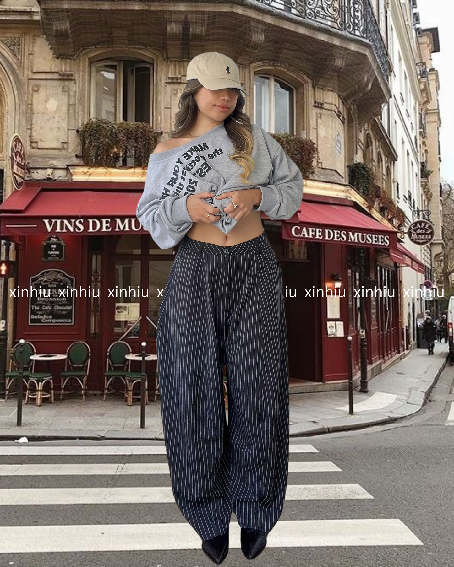 Striped Loose Trousers