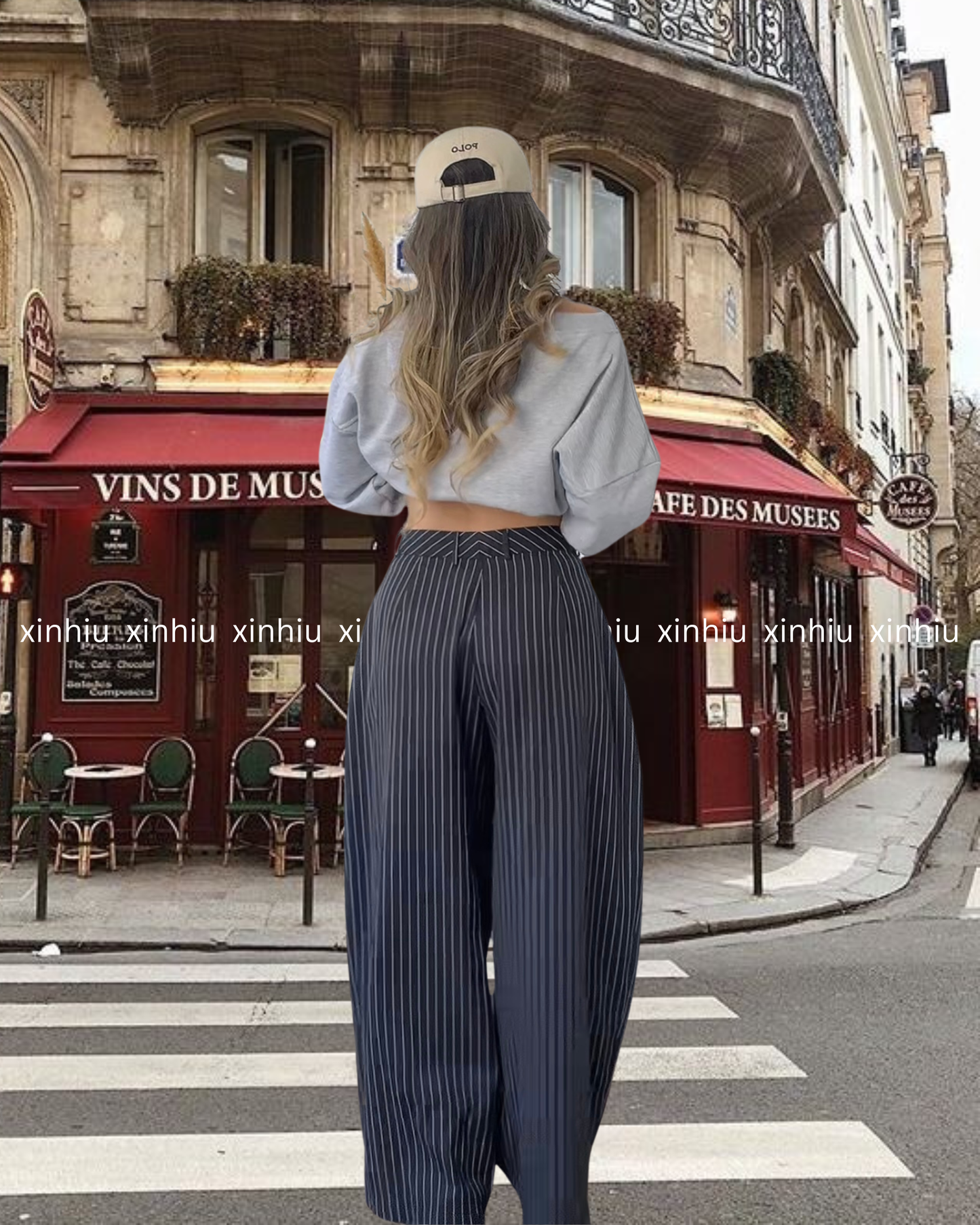 Striped Loose Trousers