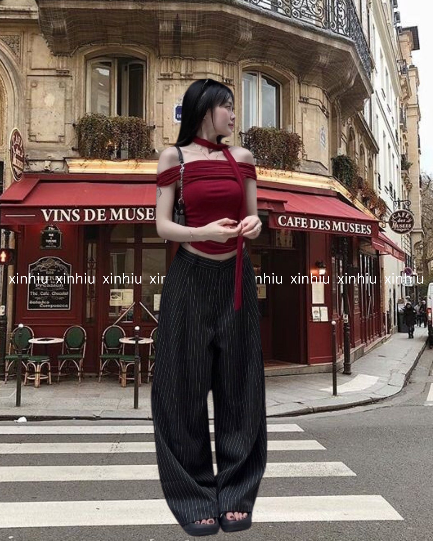 Striped Loose Trousers